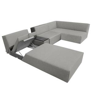 Divano panoramico Elements III Tessuto - Tessuto TBO: 29 moody grey - Funzione letto