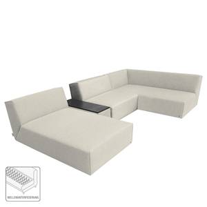 Canapé panoramique Elements III Tissu TBO : 39 powder grey - Avec fonction couchage