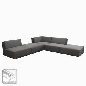 Ecksofa Elements VIII Webstoff - Stoff TBO: 19 woven grey