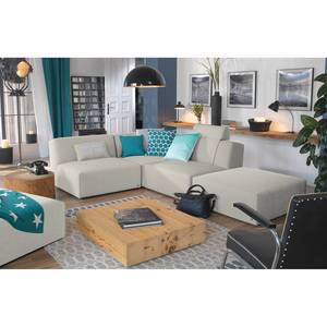 Ecksofa Elements VIII Webstoff - Stoff TBO: 39 powder grey