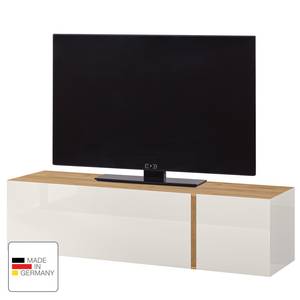 TV-Lowboard Mesa I Glas - Kaschmir / Eiche Dekor