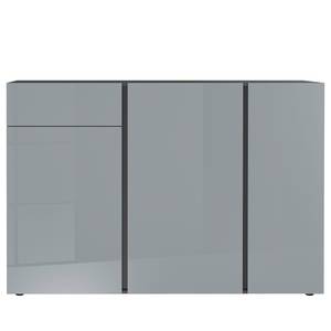 Sideboard Mesa Glas - Silbergrau / Graphit