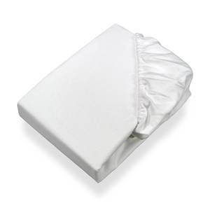 Spannbetttuch Molton Baumwollstoff - Weiß - 90 x 190 cm