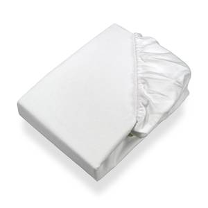 Spannbetttuch Molton Baumwollstoff - Weiß - 180 x 200 cm