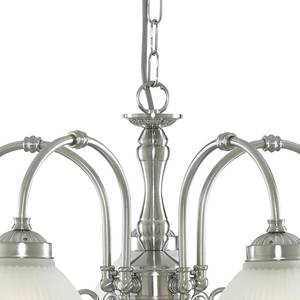 Hanglamp American Diner opaalglas/staal - 5 lichtbronnen