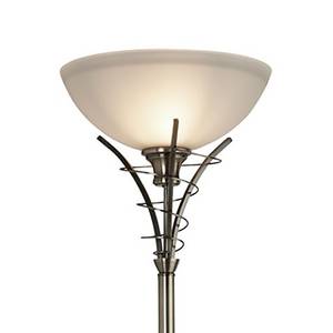 Staande lamp Linea gesatineerd glas/staal - 1 lichtbron