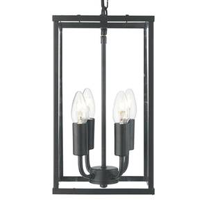 Hanglamp Lanterns II transparant glas/staal - 4 lichtbronnen