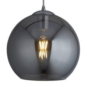 Hanglamp Balls I rookglas/staal - 1 lichtbron - Zwart