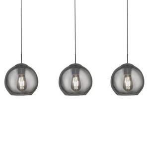 Suspension Pendants Verre fumé / Acier - 3 ampoules - Gris