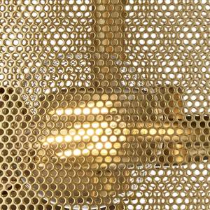 Plafondlamp Fishnet staal - 3 lichtbronnen - Goud