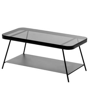 Couchtisch Kisko Glas / Metall - Grau / Schwarz