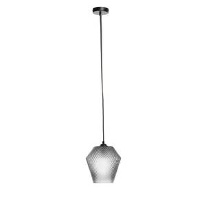 Hanglamp Nomi glas/ijzer - 1 lichtbron - Grijs