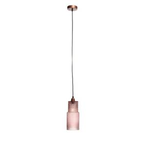 Hanglamp Rosi glas/ijzer - 1 lichtbron - Roze