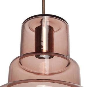 Hanglamp Evy glas/ijzer - 1 lichtbron - Roze