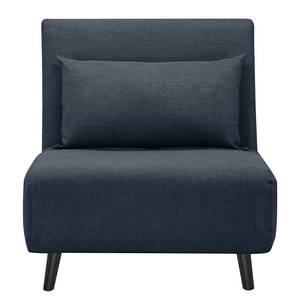 Fauteuil convertible Elands hêtre noir Tissu Nims: Bleu jean