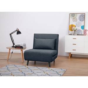 Fauteuil convertible Elands hêtre noir Tissu Nims: Bleu jean