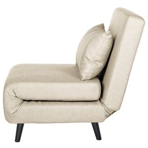 Slaapfauteuil ELANDS geweven stof - Geweven stof Nims: Cappuccino - Zwart