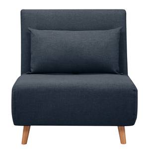 Fauteuil convertible ELANDS Tissu - Tissu Nims: Bleu jean - Beige