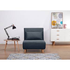 Fauteuil convertible ELANDS Tissu - Tissu Nims: Bleu jean - Beige