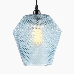 Hanglamp Nomi glas/ijzer - 1 lichtbron - Blauw
