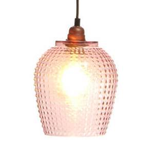 Hanglamp Riva glas/ijzer - 1 lichtbron - Roze