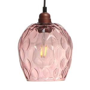 Pendelleuchte Mono Glas / Eisen - 1-flammig - Pink