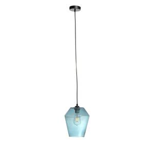Hanglamp Planta glas/ijzer - 1 lichtbron - Blauw