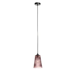 Hanglamp Palum glas/ijzer - 1 lichtbron - Roze