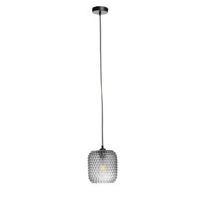 Hanglamp Irene glas/ijzer - 1 lichtbron - Grijs