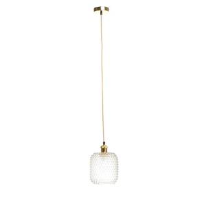 Suspension Irene Verre / Fer - 1 ampoule - Translucide