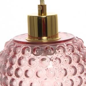 Hanglamp Irina glas/ijzer - 1 lichtbron - Roze