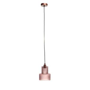 Hanglamp Mona glas/ijzer - 1 lichtbron - Roze