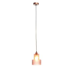 Hanglamp Mona glas/ijzer - 1 lichtbron - Roze