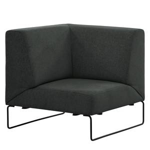 Fauteuil Litti II geweven stof - Geweven stof Nere: Zwart