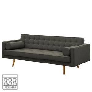 Sofa Kitee I (3-Sitzer) Webstoff - Webstoff Rona: Dunkelgrau