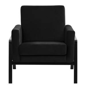 Fauteuil Hanko I fluweel - Velours Ravi: Zwart