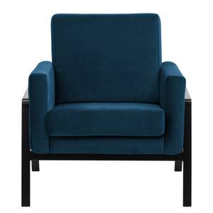 Fauteuil Hanko I Velours - Velours Ravi: Bleu marine