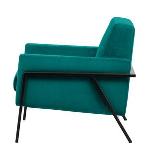 Fauteuil Hanko I Tissu - Tissu Lito: Turquoise