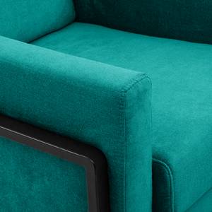 Fauteuil Hanko I geweven stof - Geweven stof Lito: Turquoise