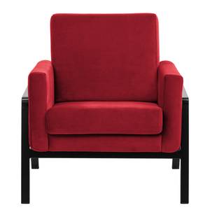 Fauteuil Hanko I fluweel - Velours Ravi: Rood