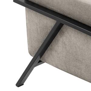 Fauteuil Hanko I Tissu - Tissu Lito: Gris clair