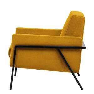 Fauteuil Hanko I Tissu - Tissu Lito: Jaune maïs