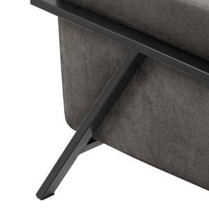 Fauteuil Hanko I Tissu - Tissu Lito: Gris