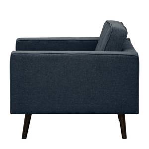 Fauteuil Vagnas I geweven stof - Geweven stof Nere: Marineblauw