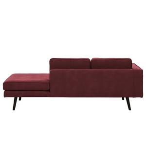 Chaise longue Vagnas I microvezel - Microvezel Yona: Bordeaux - Armleuning vooraanzicht links