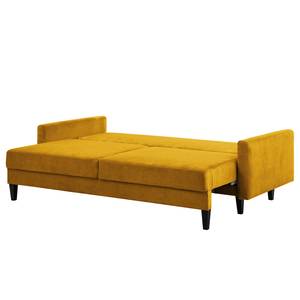 Canapé convertible Koski I Tissu - Tissu Lito: Jaune maïs