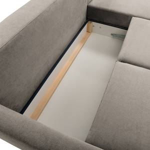 Canapé d’angle Koski I Tissu - Tissu Lito: Gris clair - Méridienne courte à droite (vue de face)