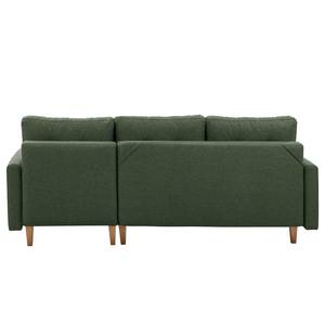 Ecksofa Koski I Webstoff - Webstoff Ala: Grün - Longchair davorstehend rechts