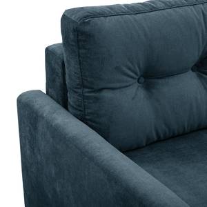 Ecksofa Koski I Webstoff - Webstoff Lito: Marineblau - Longchair davorstehend rechts