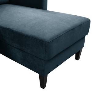 Ecksofa Koski I Webstoff - Webstoff Lito: Marineblau - Longchair davorstehend rechts